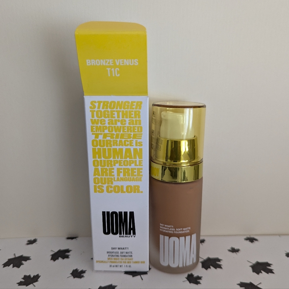 UOMA Beauty Say What?! Weightless Soft Matte Hydrating Foundation - Bronze Venus